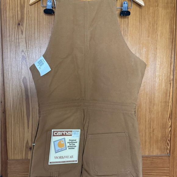 Vintage Carhartt Womens BQW006 Brown Duck Quilt Lined Bib Overalls 6 Reg NWT - Picture 9 of 10